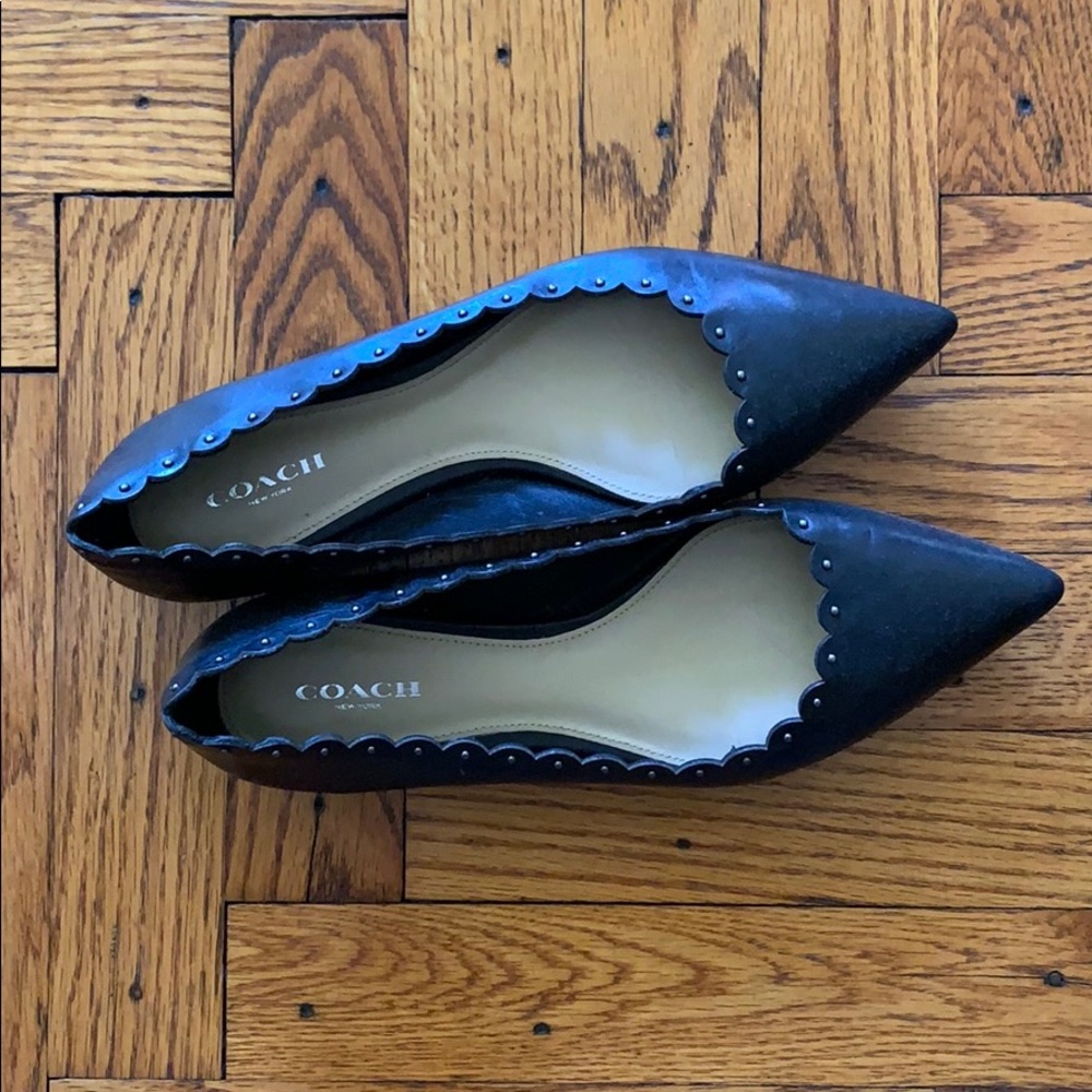 Coach pointed toe flats - size 8